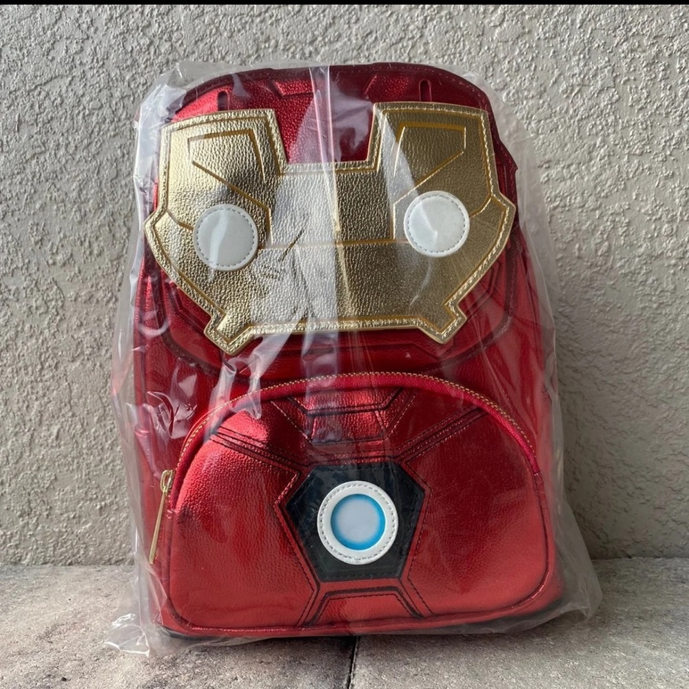 LOUNGEFLY X Disney Marvel Iron Man POP Light Up Mini Backpack